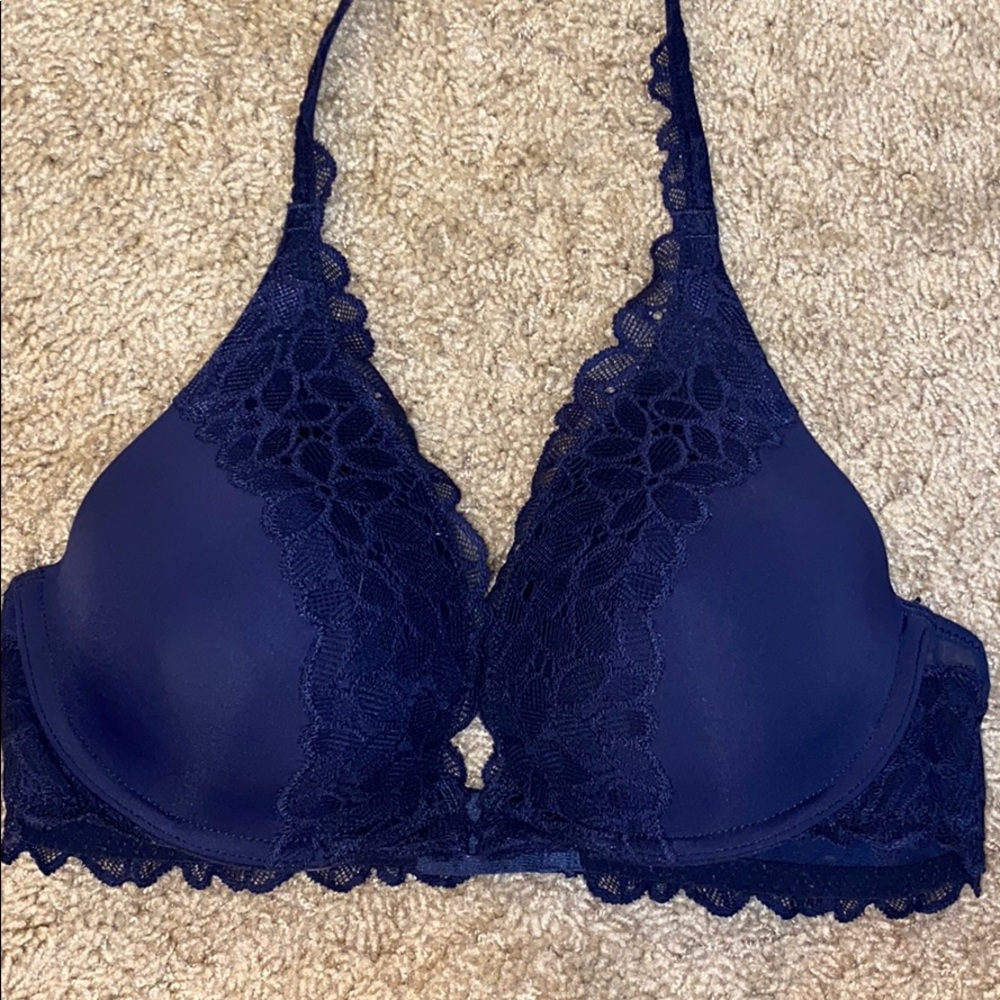 Aerie navy halter bra